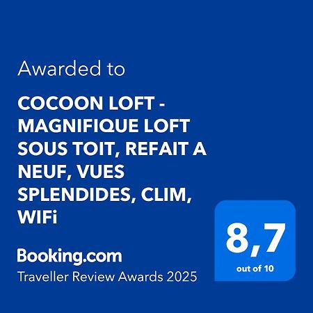 Cocoon Loft - Magnifique Loft Sous Toit, Refait A Neuf, Vues Splendides, Clim, Wifi Appartement Nice Buitenkant foto
