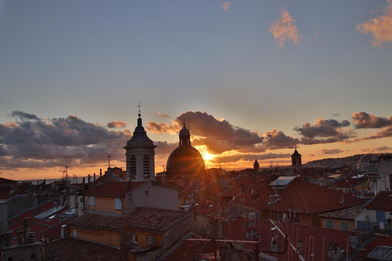 Cocoon Loft - Magnifique Loft Sous Toit, Refait A Neuf, Vues Splendides, Clim, Wifi Appartement Nice Buitenkant foto