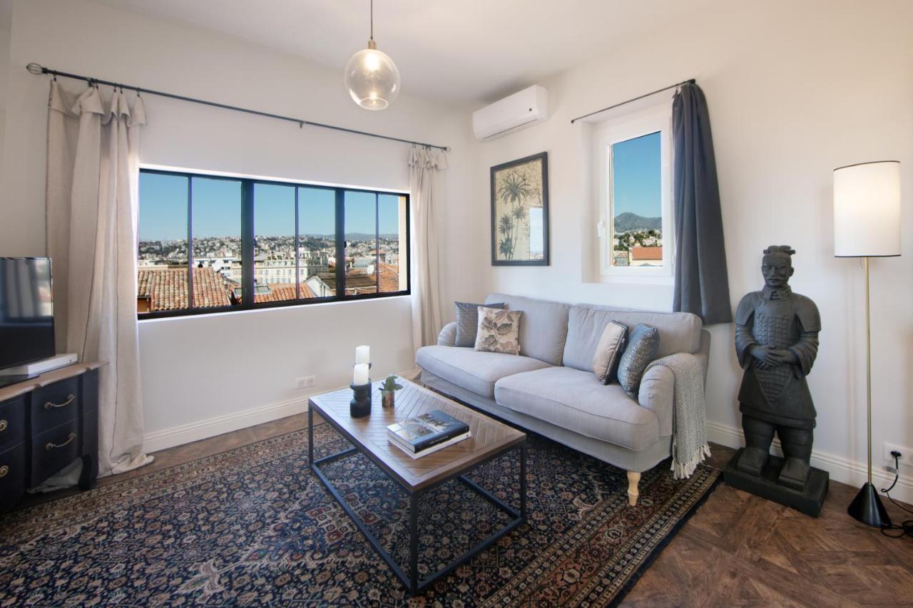 Cocoon Loft - Magnifique Loft Sous Toit, Refait A Neuf, Vues Splendides, Clim, Wifi Appartement Nice Buitenkant foto