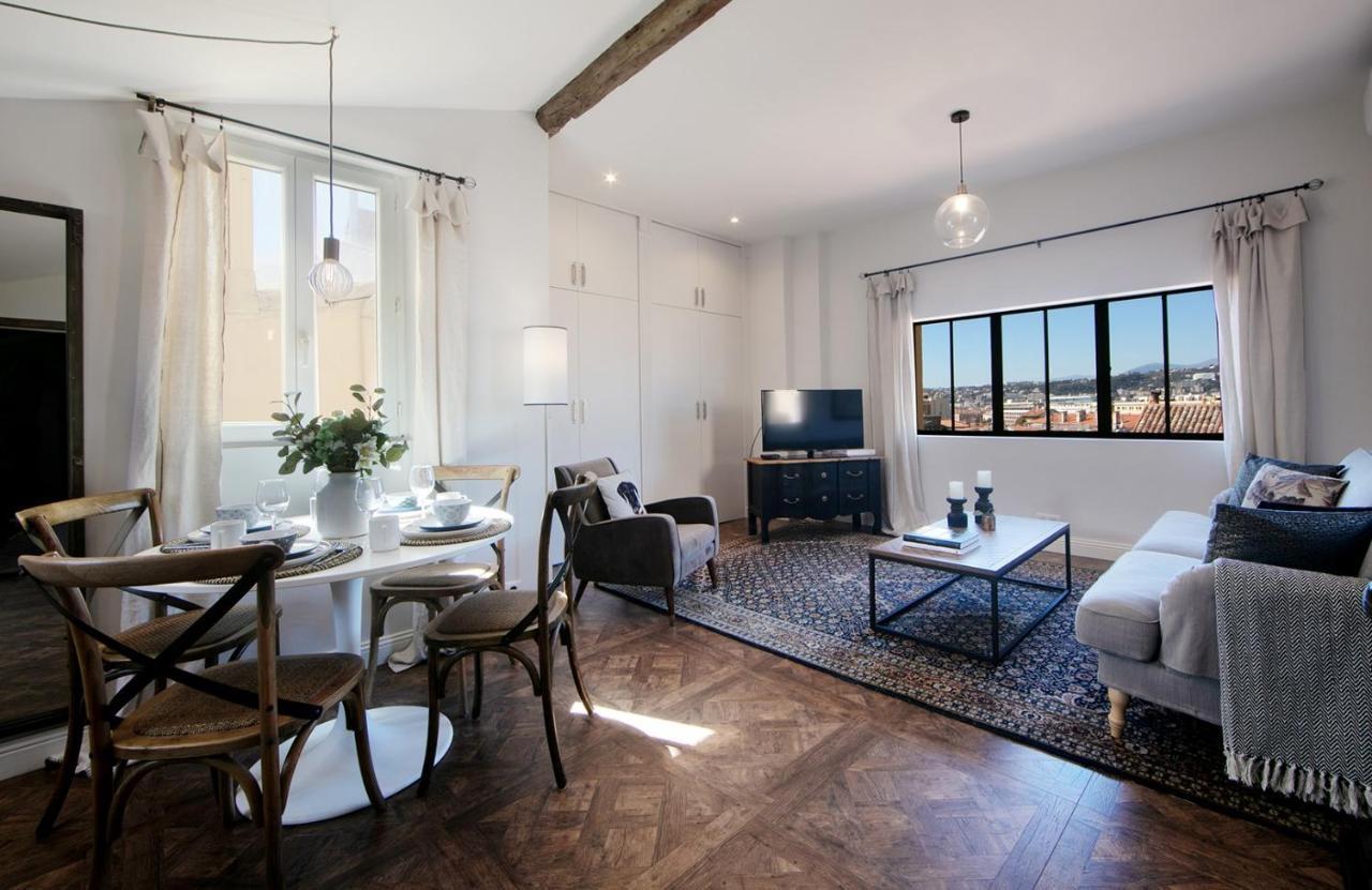 Cocoon Loft - Magnifique Loft Sous Toit, Refait A Neuf, Vues Splendides, Clim, Wifi Appartement Nice Buitenkant foto